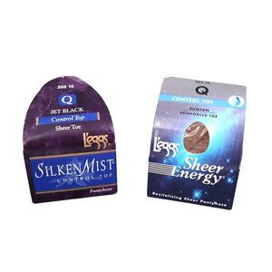 L'eggs Control Top Pantyhose Bundle Womens Q Y2K Coquette Retro Events Vintage